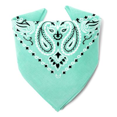 The Jade Green BANDANA by KARL LOVEN superior quality in premium cotton and Individual Kraft packaging