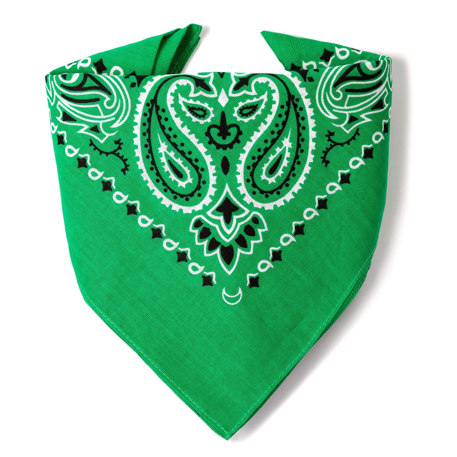 Le BANDANA Vert par KARL LOVEN qualité supérieure en coton premium et emballage Kraft Individuel pour Femme Homme Enfant Moto Chien Accessoire de Mode Retro Vintage Fête Déguisement Séminaire Team Building Soirée Mariage Anniversaire Koh Lanta Jeux