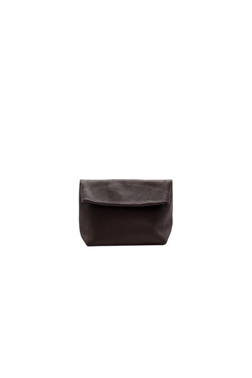 Pochette Small en cuir Chocolat