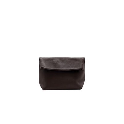 Small clutch in Chocolate leather