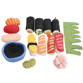 Set repas en laine feutrée - Sushi - PAPOOSE TOYS 2