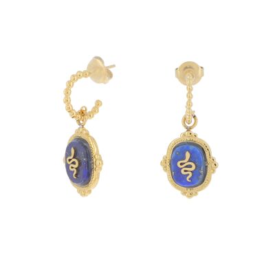 Boucles Isis - Doré Lapis Lazuli