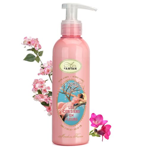 Crème Corps Les Cerisiers en Fleurs, Le Baume pour le Corps au sourire Printanier! Pompe 200ml