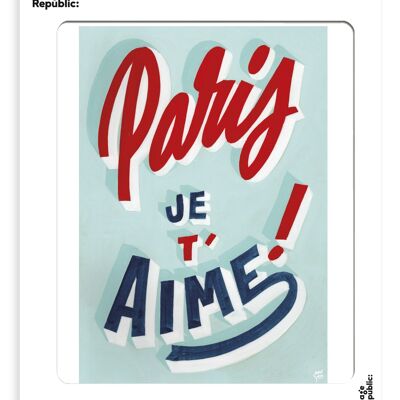 AFFICHE 30x40 cm TOQUE FRERES 13 PARIS