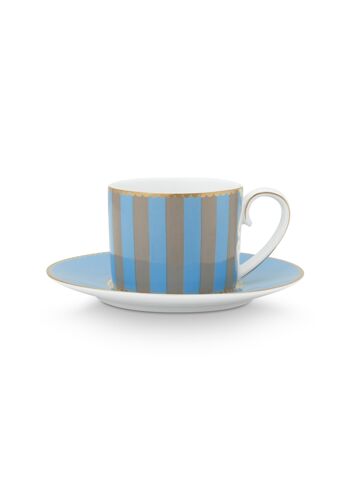 PIP - Paire tasse à café Love Birds - Bleu/Kaki - 125ml 1