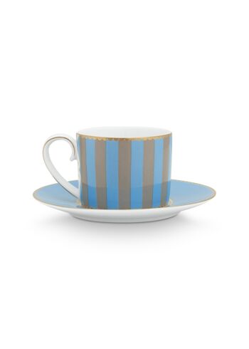 PIP - Paire tasse à café Love Birds - Bleu/Kaki - 125ml 2
