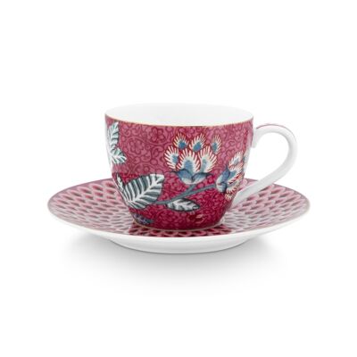 PIP - Paire tasse café Flower Festival Framboise 120ml