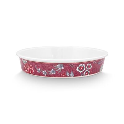 PIP - Plat de cuisson rond Flower Festival Framboise - 25,5x5cm