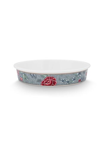 PIP - Plat de cuisson rond Flower Festival Bleu clair - 25,5x5cm 2