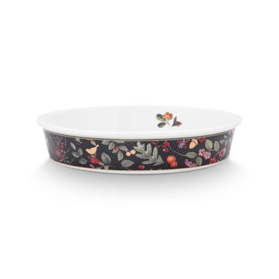 PIP - Plat de cuisson rond Winter Wonderland - Bleu foncé - 25,5x5cm