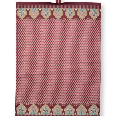 PIP - Flower Festival Scallop Raspberry Tea Towel 50x70cm