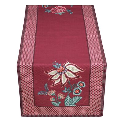 PIP - Chemin de table Flower Festival Framboise 50x150cm