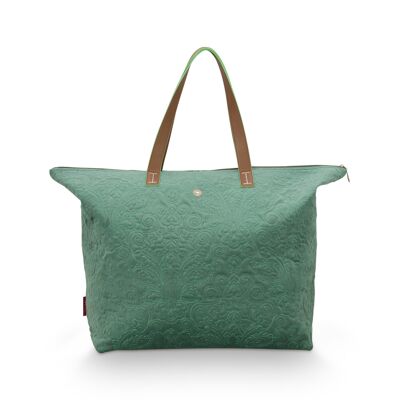 PIP - Einkaufstasche Velvet Quiltey Days Green 66x20x44cm
