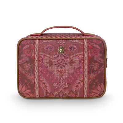 Beauty Case Quadrato Grande Kyoto Festival Rosa Scuro 27x19x10cm - PIP STUDIO
