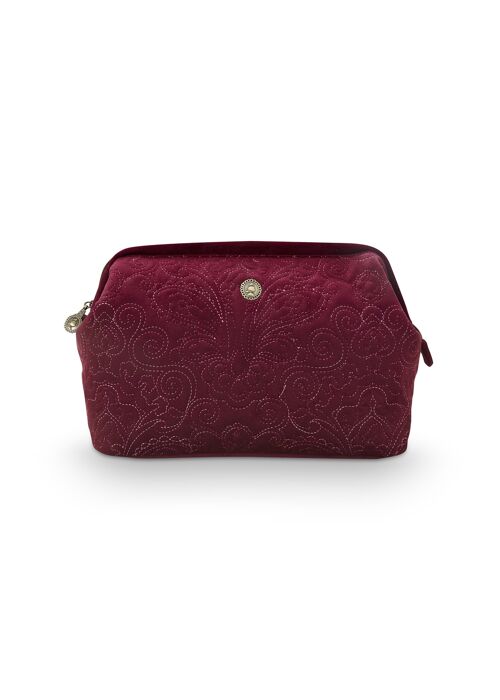 PIP - Cosmetic Purse Extra Large Velvet Quiltey Days Red 30x20.7x13.8cm