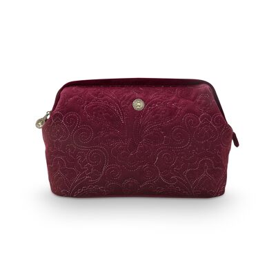 PIP - Borsa per cosmetici Extra Large Velvet Quiltey Days Red 30x20.7x13.8cm