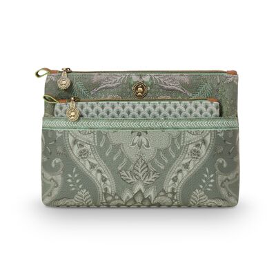 PIP - Cosmetic Bag Combi Kyoto Festival Green 26x18x7.5cm/22x13x1cm