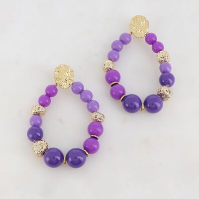 Soriakan earrings - Purple gold