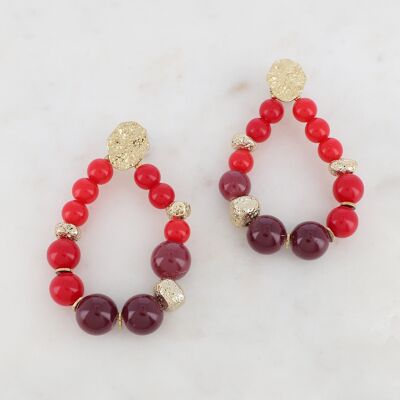 Soriakan earrings - Red gold