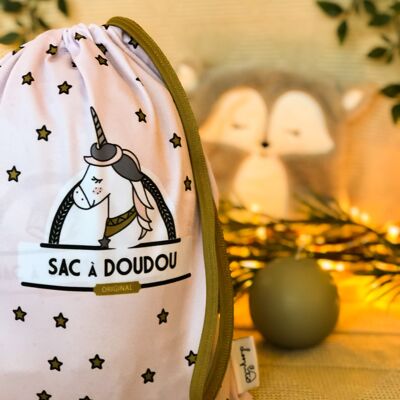 Sac à doudou tout doux "Licorne" pour bébé et enfant | éco-responsable et certifié oeko-tex standard 100 | lavable en machine