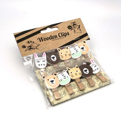 wooden clips animals