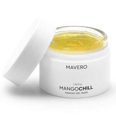 MANGOCHILL - mascarilla facial refrescante con extractos de mango, aceite de semilla de uva, vitaminas A-E y pantenol