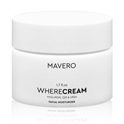 WHERECREAM - crema de día con hialurón, Q10 y urea