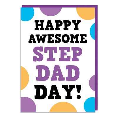 Happy awesome Step Dad day Funny Fathers Day Card