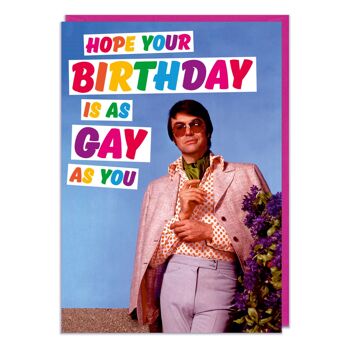 J'espère que votre anniversaire est aussi gay que vous Carte d'anniversaire drôle 2