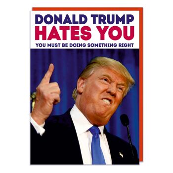 Donald Trump vous déteste Carte d'anniversaire drôle 2