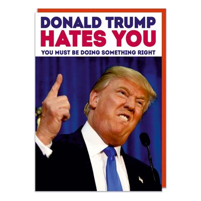 Donald Trump vous déteste Carte d'anniversaire drôle