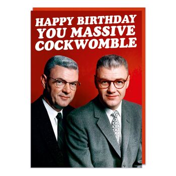 Joyeux anniversaire You Massive Cockwomble Rude Carte d'anniversaire 2