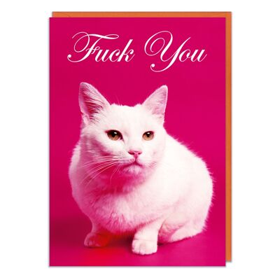 F*** You Cat Rude Birthday Card