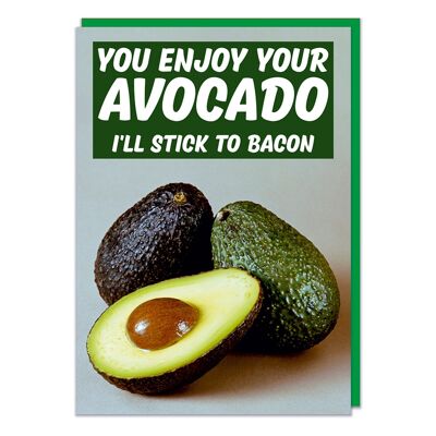 Ti piace il tuo biglietto di auguri di compleanno divertente con avocado