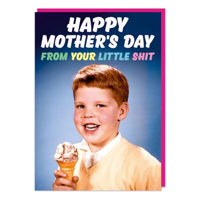 Little Sh*t Boy Funny Mothers Day Card