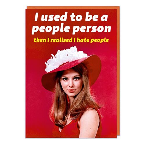 I used to be a people person funny birthday card