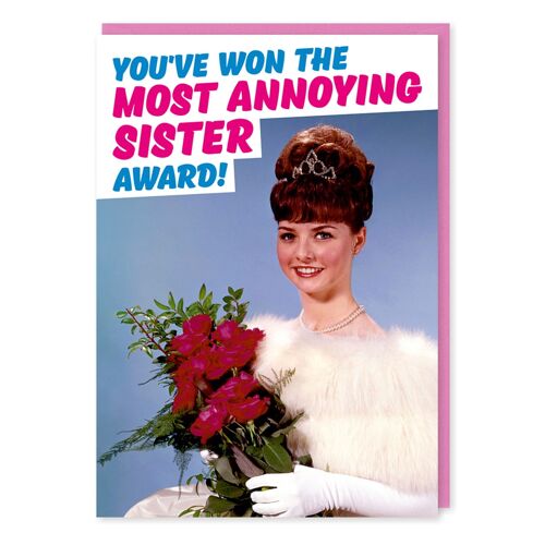 Most annoying Sister funny birthday card