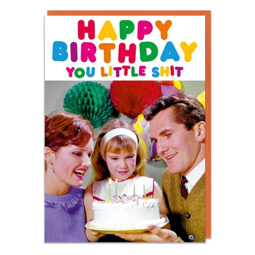 You little sh*t Rude Birthday Card