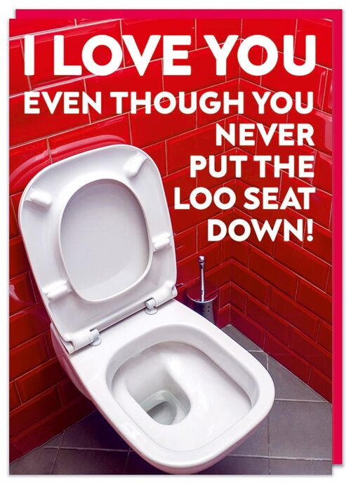 Loo seat down Valentines Card