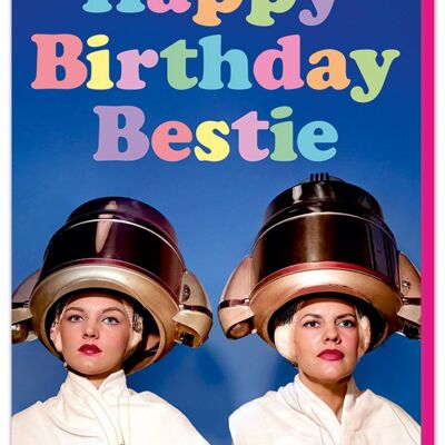 Feliz cumpleaños Bestie Tarjeta de cumpleaños