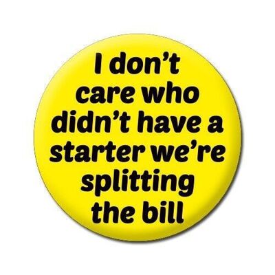 Wir teilen das Bill Funny Badge