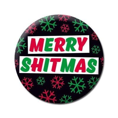 Merry Sh*tmas Distintivo di Natale maleducato