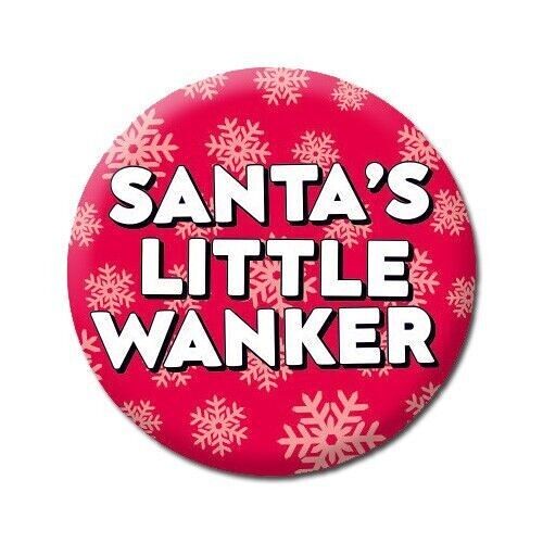 Santa's Little W*nker Christmas Badge