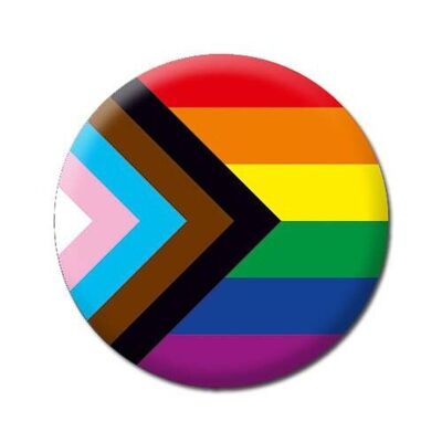 Insignia LGBTQ de la bandera del orgullo del progreso