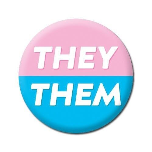 They / Them Pronouns LGBTQ Badge