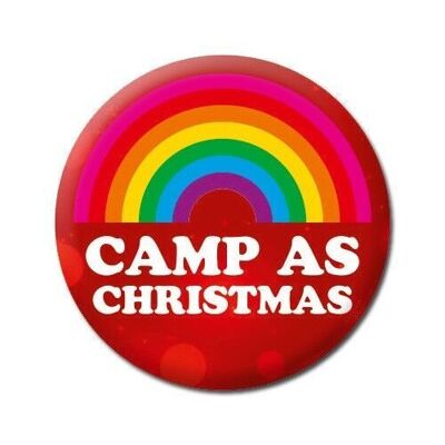 Campamento como insignia de Navidad gay de Navidad