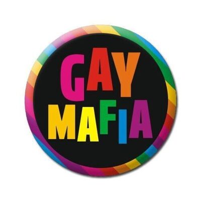 Distintivo divertente della mafia gay