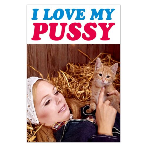 I Love My Pussy Funny Fridge Magnet