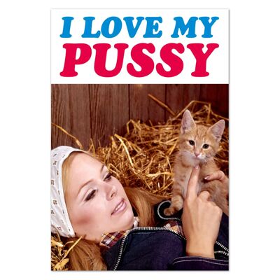 Ich liebe meinen Pussy-lustigen Kühlschrankmagnet