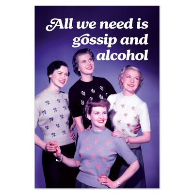 Gossip and alcohol Funny Fridge Magnet
